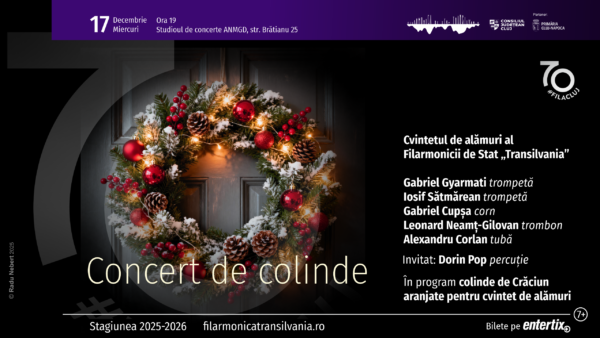 Premieră absolută la Cluj – concert de colinde al Cvintetului de alămuri al Filarmonicii de Stat „Transilvania”