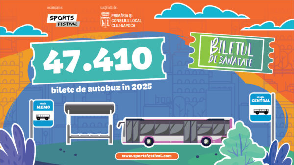 Aproape 50.000 de bilete de autobuz gratuite, la Cluj, eliberate de Sports Festival