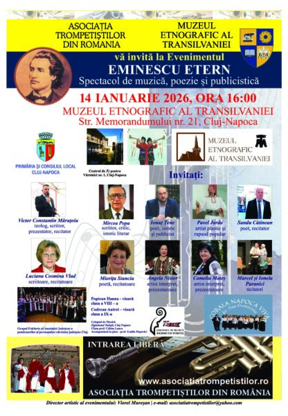 EMINESCU ETERN – Spectacol de muzică, poezie și publicistică