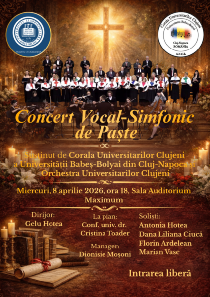 Concert Vocal-Simfonic de Paște susținut de Corala și Orchestra Universitarilor Clujeni a UBB