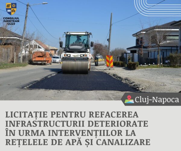 Licitație la Compania de Apă Someș pentru refacerea infrastructurii deteriorate în urma intervențiilor la rețelele de apă și canalizare