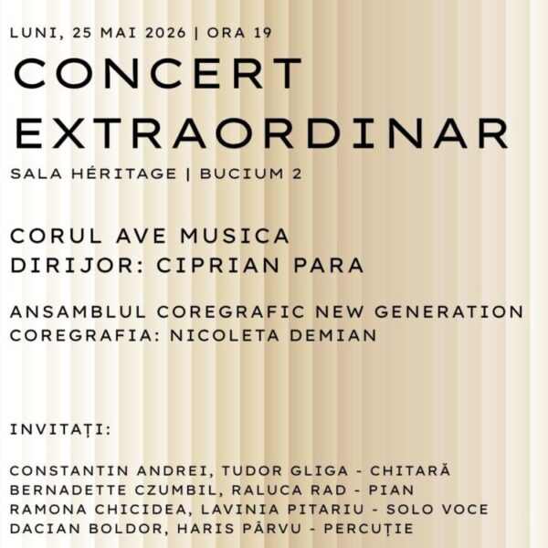 Concert extraordinar susținut de Corul „Ave Musica” la Sala Héritage