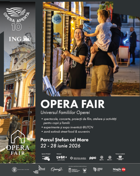 7 zile de concerte, filme în aer liber, street food, jocuri și experiențe pentru copii și familii la Cluj, în cadrul Opera Fair