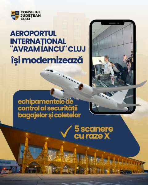 Echipamente moderne de control al securității bagajelor și coletelor pe Aeroportul  „Avram Iancu” Cluj. Cinci scanere cu raze X, ultraperformante