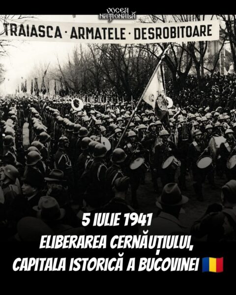 La 5 iulie 1941, Armata Română a intrat în Cernăuți, marcând eliberarea orașului din nordul Bucovinei de sub ocupația sovietică