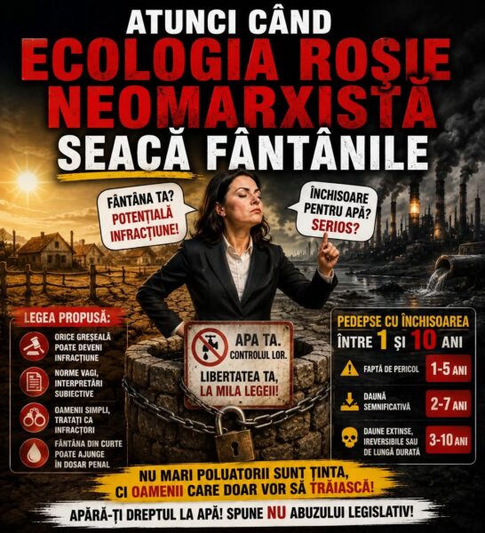 Avram Fițiu: Ecologie rosie neomarxista cu cătușe: cum ajunge țăranul să se teamă de propria fântână?
