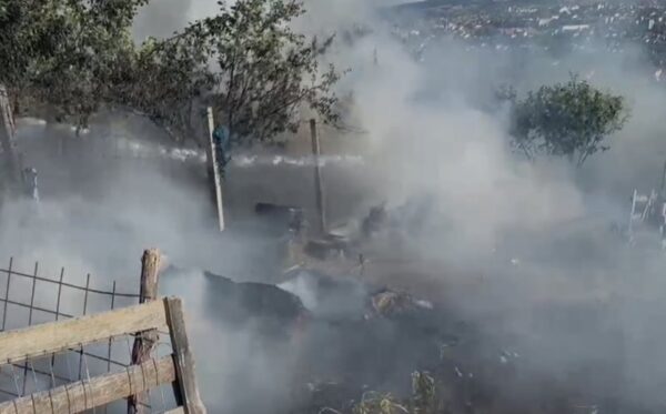 Incendiu de vegetație uscată a izbucnit sâmbătă, pe strada Spicului din municipiul Cluj-Napoca