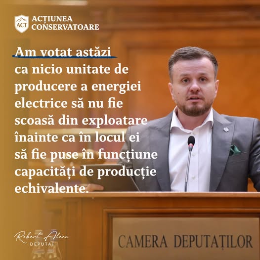 Deputat Robert Alecu (ACT): România are nevoie de energie suficientă, sigură și accesibilă