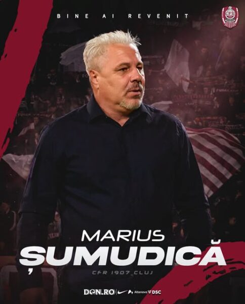 Marius Șumudică revine ca antrenor al CFR Cluj. Mesajul oficial al conducerii clubului din Gruia
