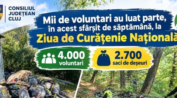 2.700 de saci de deșeuri, strânși în județul Cluj